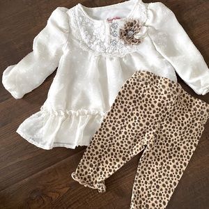 Baby girl leopard print outfit